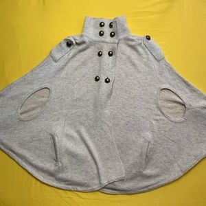 Double Zero | Over Size Poncho | Small | Gray